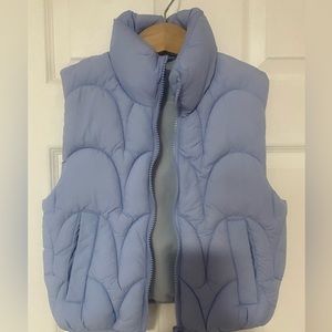 Zara blue puffer vest